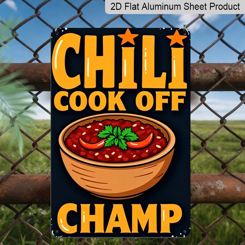 2D Flat, 1pc Chili Cook Off Champ Aluminum Sign - Retro Chili Lover Wall Decor Kitchen Decor, Bar Decor, Man Cave, Cook Off Event, Restaurant, BBQ 20*30cm
2D Flat, 1pc Chili Cook Off Champ Aluminum Sign - Retro Chili Lover Wall Decor Kitchen Decor, Bar Decor, Man Cave, Cook Off Event, Restaurant, BBQ 20*30cm