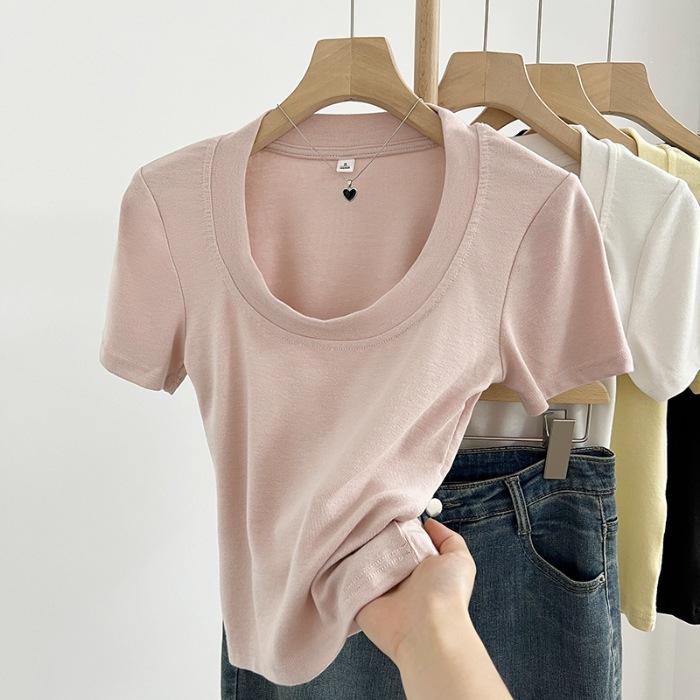 Special French Casual Versatile Solid Color U-Neck Clavicle Short Top Women s Summer Inner Spice Girls Small Short Sleeve T-Shirt S светло-розовый
Special French Casual Versatile Solid Color U-Neck Clavicle Short Top Women s Summer Inner Spice Girls Small Short Sleeve T-Shirt S светло-розовый