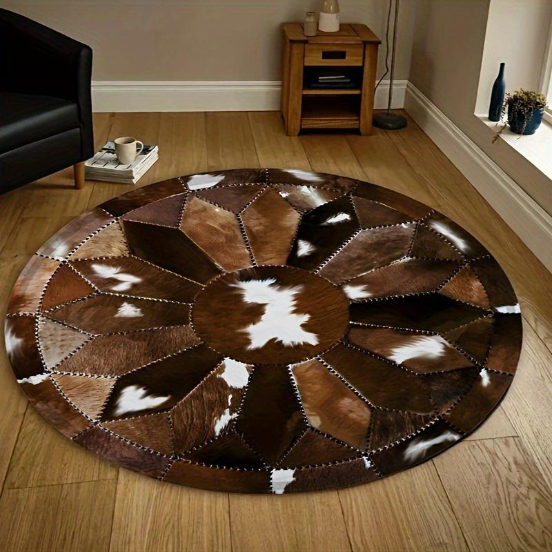 Modern Patchwork Round Rug, Geometric Block Pattern Non-Slip Washable Circle Carpet for Living Room & Bedroom Decor, 1PC 80cm
Modern Patchwork Round Rug, Geometric Block Pattern Non-Slip Washable Circle Carpet for Living Room & Bedroom Decor, 1PC 80cm
