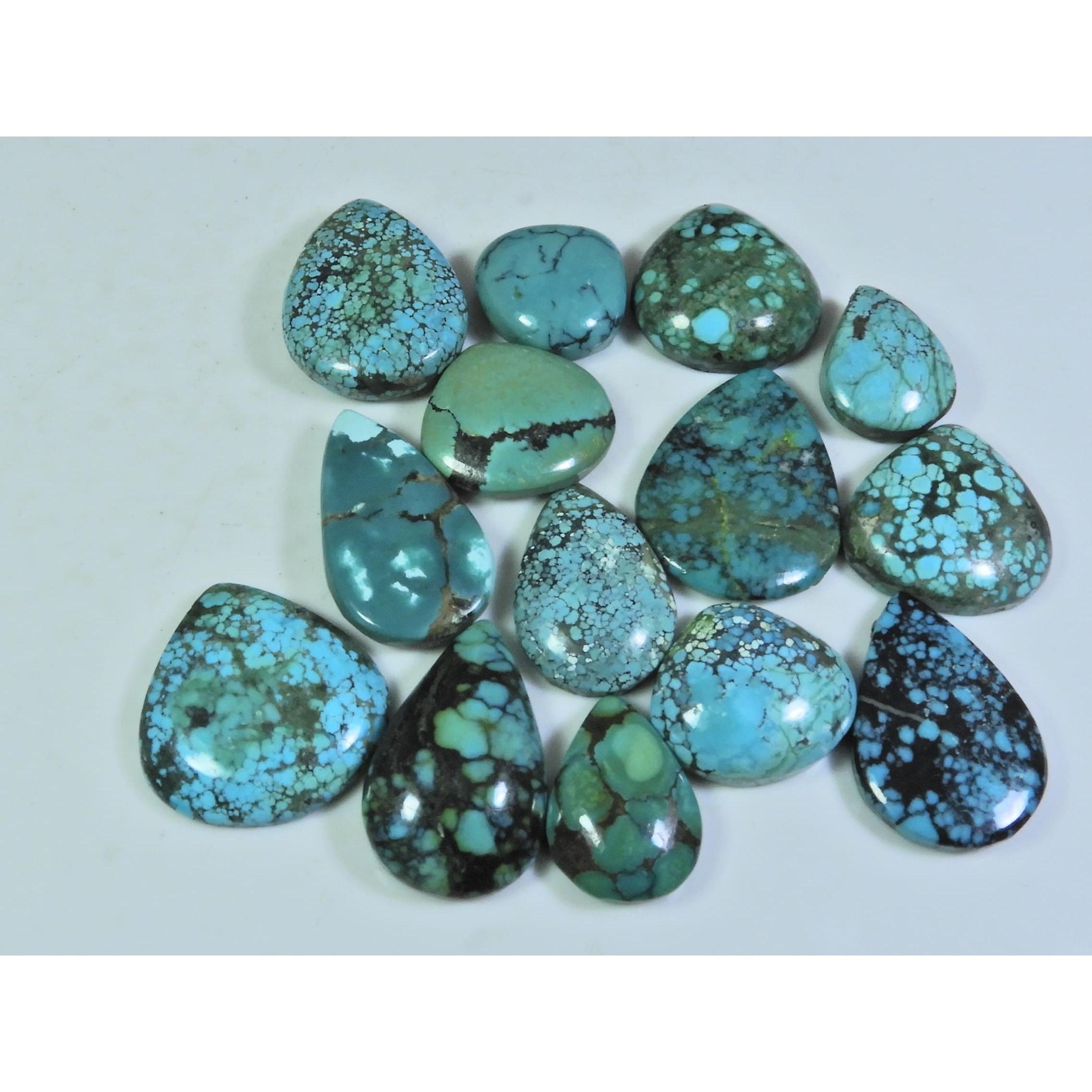 146Cts. Натуральная тибетская бирюза, кабошон грушевидной формы, рассыпной драгоценный камень, лот 14 шт. C-202
146Cts. Натуральная тибетская бирюза, кабошон грушевидной формы, рассыпной драгоценный камень, лот 14 шт. C-202