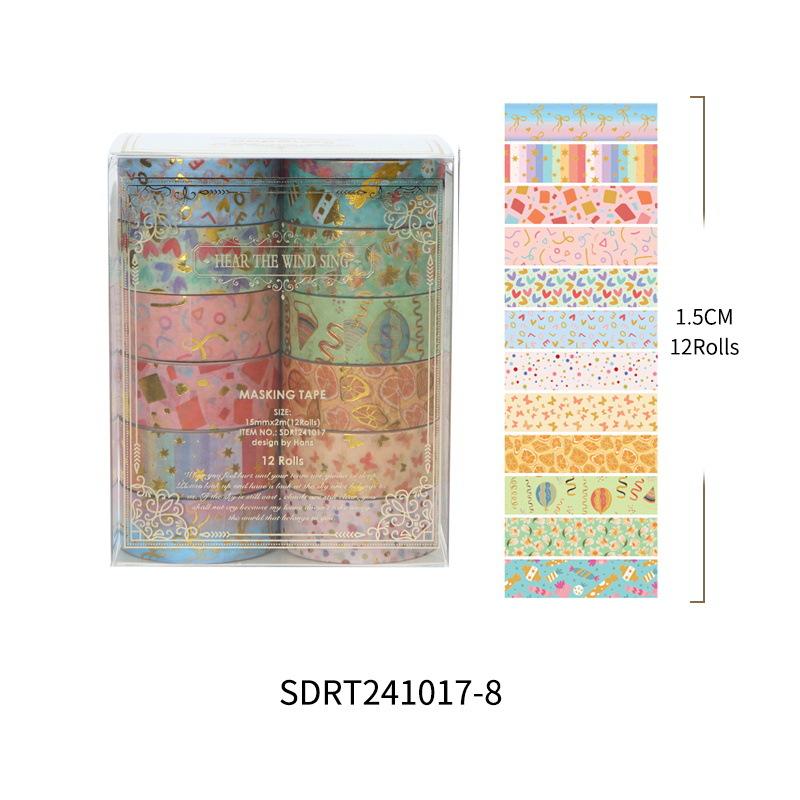 Creative Floral Foil Washi Tape Set 12 Rolls Decorative Masking Tapes for Scrapbooking Journaling DIY Gift Supplies
Creative Floral Foil Washi Tape Set 12 Rolls Decorative Masking Tapes for Scrapbooking Journaling DIY Gift Supplies