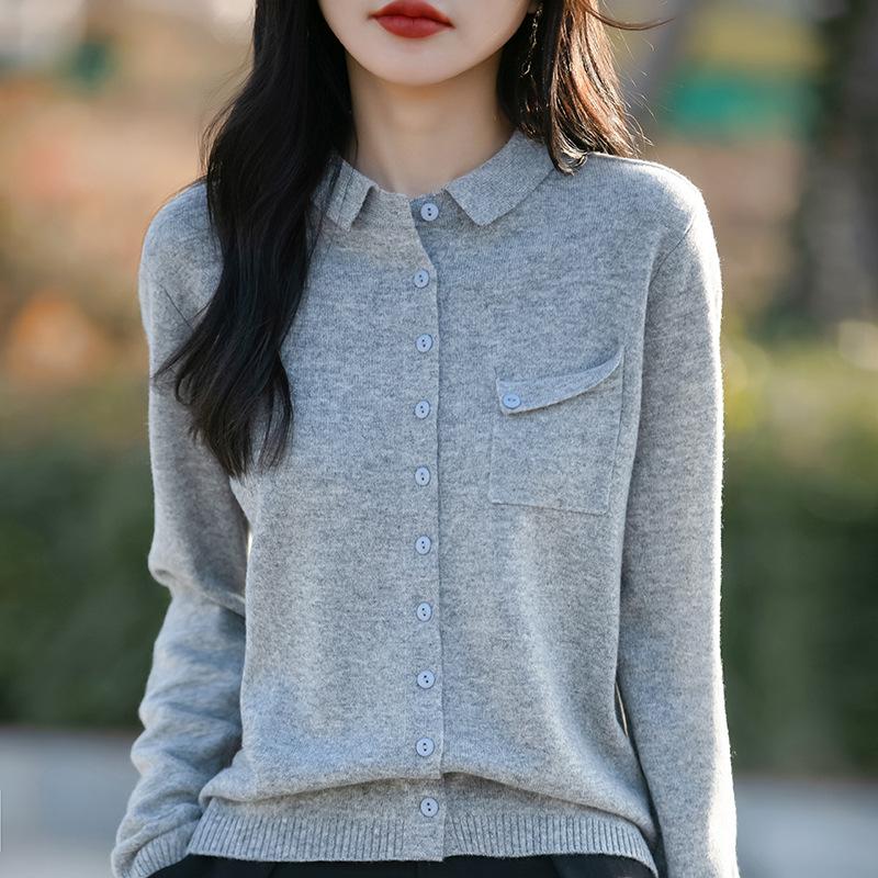 Модный и Молодежный Вязаный Кардиган с Воротником ПОЛО для Женщин Весна Новый Однотонный с Карманами, Приталенный и Универсальный XL серый
Модный и Молодежный Вязаный Кардиган с Воротником ПОЛО для Женщин Весна Новый Однотонный с Карманами, Приталенный и Универсальный XL серый