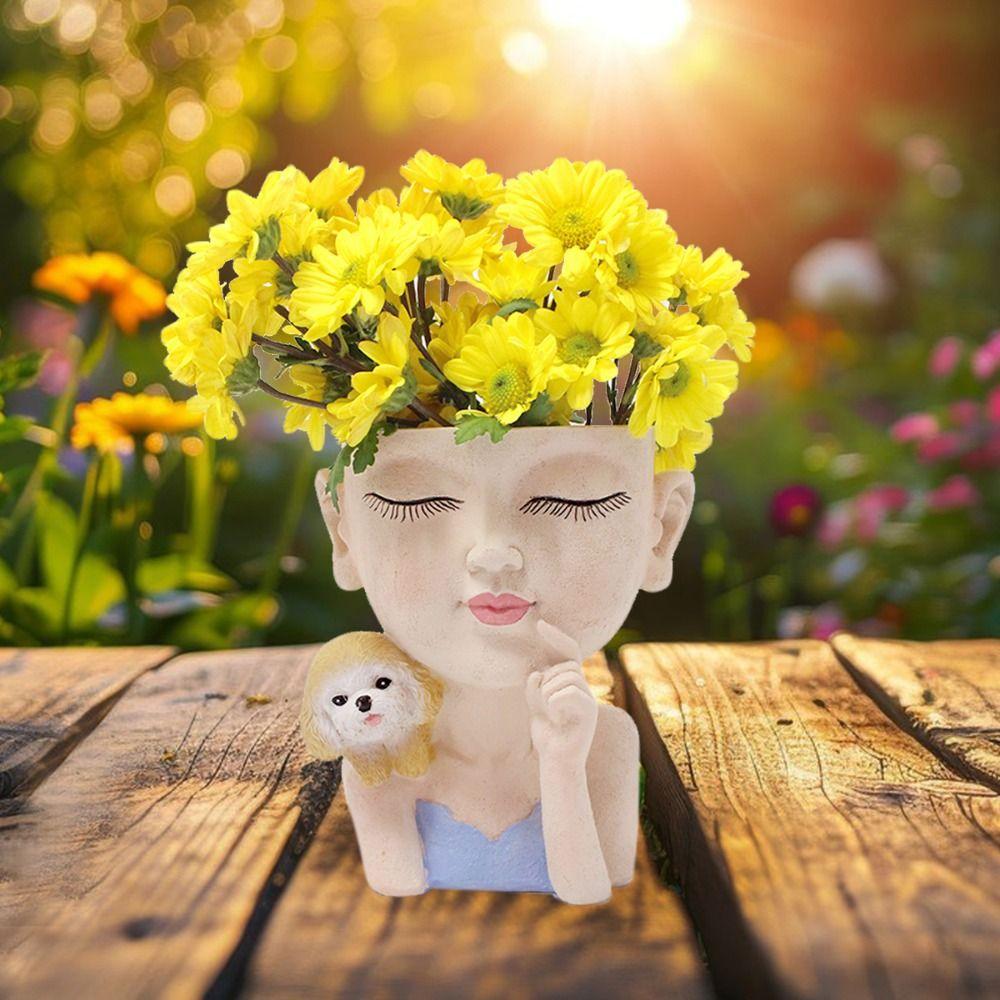 Decorative Succulent Plant Pot Micro Landscape Resin Desktop Flowerpot Girls Flower Pot Home Decor Girl and Dog
Decorative Succulent Plant Pot Micro Landscape Resin Desktop Flowerpot Girls Flower Pot Home Decor Girl and Dog