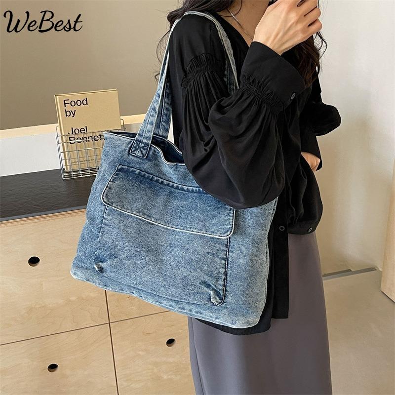 Commuter Large-capacity Denim Bag Bag Casual Hundred Shoulder Bag Tote Bag синій
Commuter Large-capacity Denim Bag Bag Casual Hundred Shoulder Bag Tote Bag синій