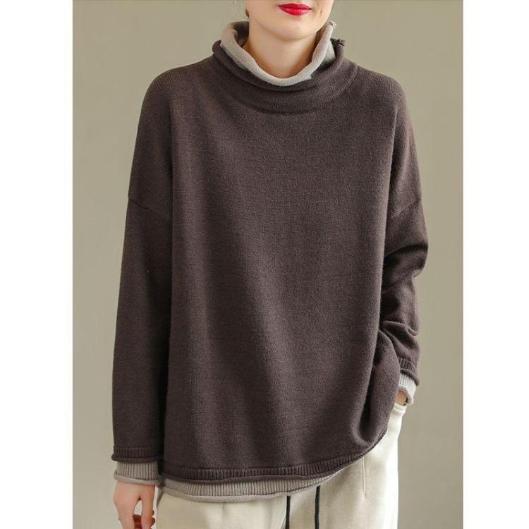 Autumn Winter Plus Size Knitted Sweater Casual Tops Loose Turtleneck Pullovers Fake Two Piece Bottoming Shirt XXXXL коричневый
Autumn Winter Plus Size Knitted Sweater Casual Tops Loose Turtleneck Pullovers Fake Two Piece Bottoming Shirt XXXXL коричневый