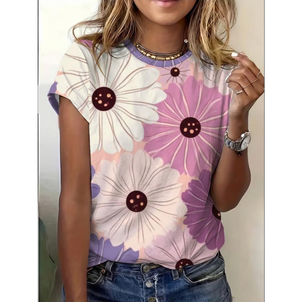 Women s loose fit crew neck T-shirt - soft pastel gradient floral pattern, XXS
Women s loose fit crew neck T-shirt - soft pastel gradient floral pattern, XXS
