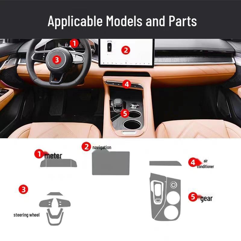 Zeekr 001 Smoked Headlight Film, Transparent Interior & Taillight Film, TPU Dashboard Screen Protector, Wear-Resistant Default
Zeekr 001 Smoked Headlight Film, Transparent Interior & Taillight Film, TPU Dashboard Screen Protector, Wear-Resistant Default