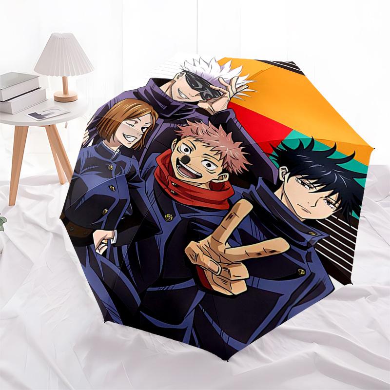 1pc Jujutsu Kaisen Characters Auto-Folding Umbrella Portable 3-Fold Design with Iron Frame for Outdoor Use, Perfect Gift for Fans, Travelers, and Dail
1pc Jujutsu Kaisen Characters Auto-Folding Umbrella Portable 3-Fold Design with Iron Frame for Outdoor Use, Perfect Gift for Fans, Travelers, and Dail