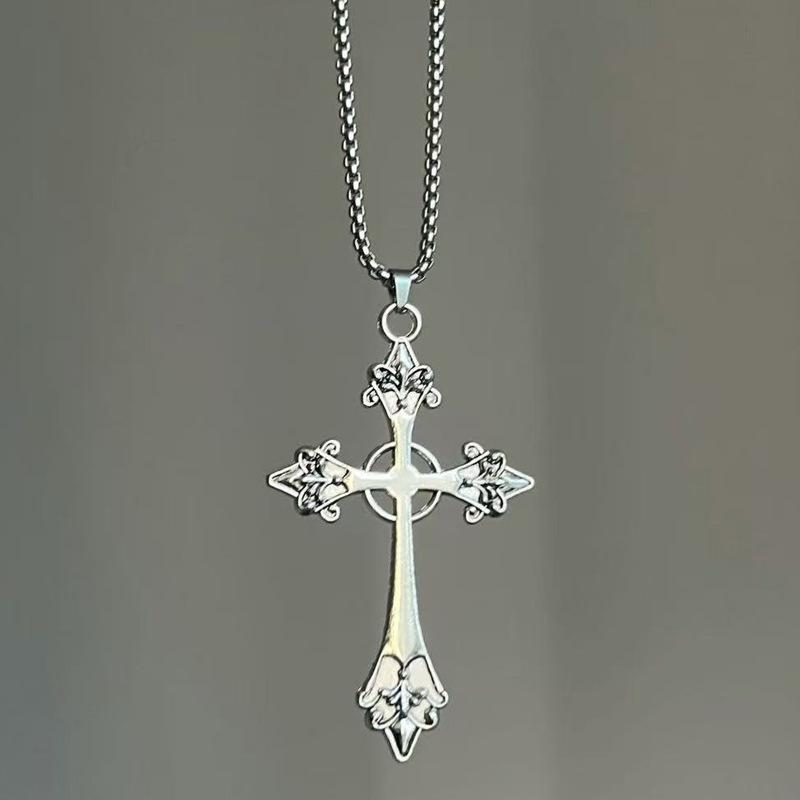 60cm Vintage Cross Pendant Necklace for Women Men, Stainless Steel Religious Gothic Choker, Punk Hip Hop Faith Jewelry Gift
60cm Vintage Cross Pendant Necklace for Women Men, Stainless Steel Religious Gothic Choker, Punk Hip Hop Faith Jewelry Gift