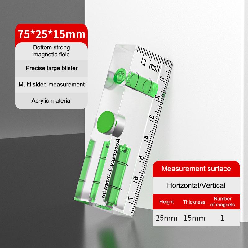 Acrylic Mini Magnetic Bubble Level Protractor; High-Precision Tool for Reliable and Effective Leveling Measurement
Acrylic Mini Magnetic Bubble Level Protractor; High-Precision Tool for Reliable and Effective Leveling Measurement