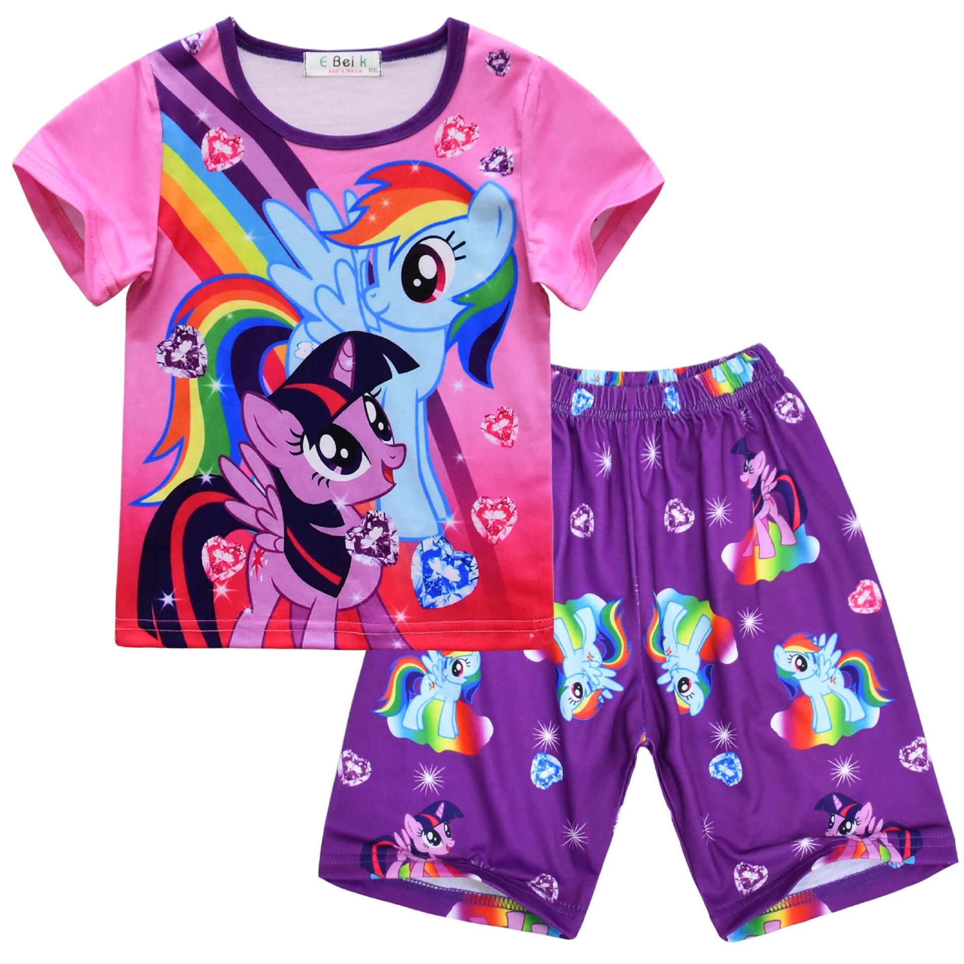 Cartoon Digital Printing Set, Girls Loungewear Long-Sleeved Short-Sleeved Pajamas Three-Piece Set 555 100
Cartoon Digital Printing Set, Girls Loungewear Long-Sleeved Short-Sleeved Pajamas Three-Piece Set 555 100