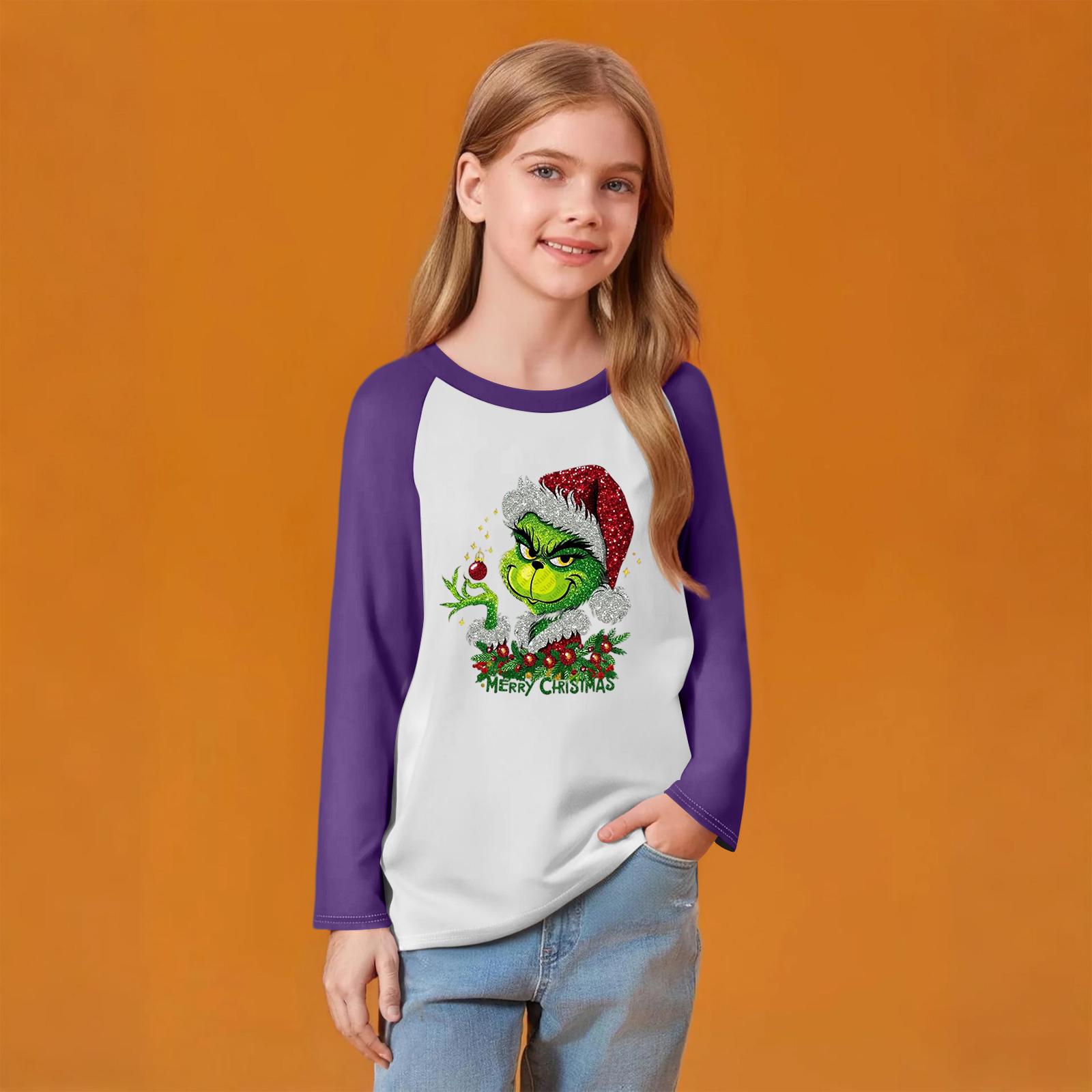 Детский модный удобный пуловер с рождественским принтом на шее, топ с длинным рукавом 120 фиолетовый
Детский модный удобный пуловер с рождественским принтом на шее, топ с длинным рукавом 120 фиолетовый