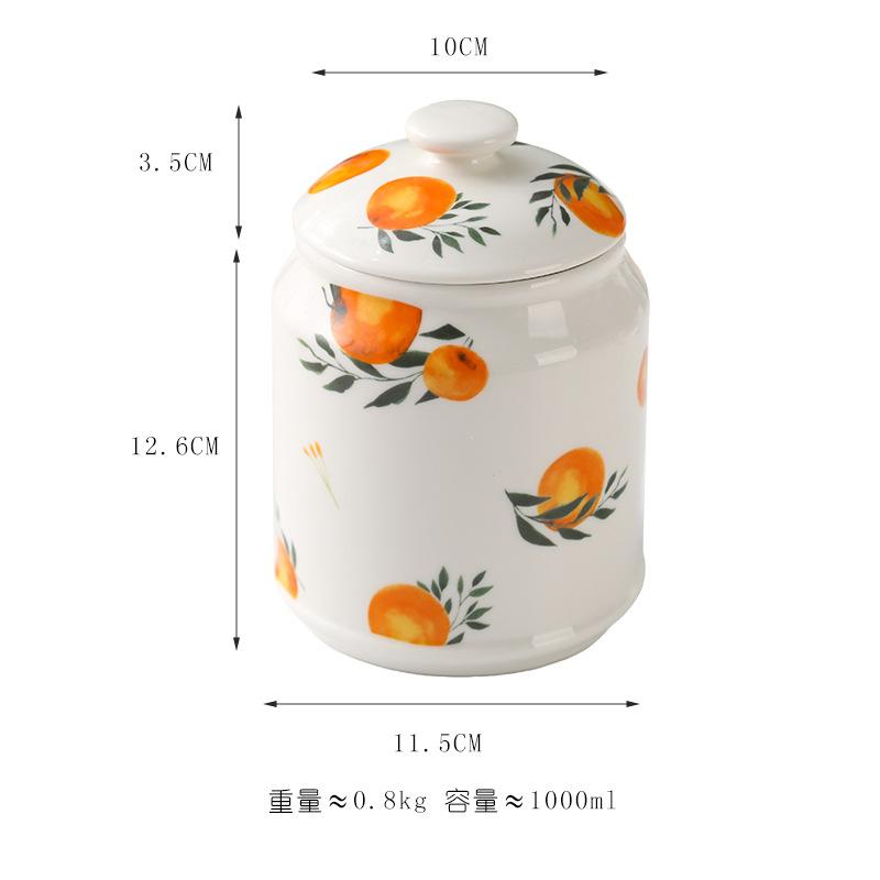 Lemon Patterned Ceramic Storage Jar Tea Caddy Large Storage Bottle Coffee Bean Can Snack Can Candy Jar Food Containers Organizer
Lemon Patterned Ceramic Storage Jar Tea Caddy Large Storage Bottle Coffee Bean Can Snack Can Candy Jar Food Containers Organizer