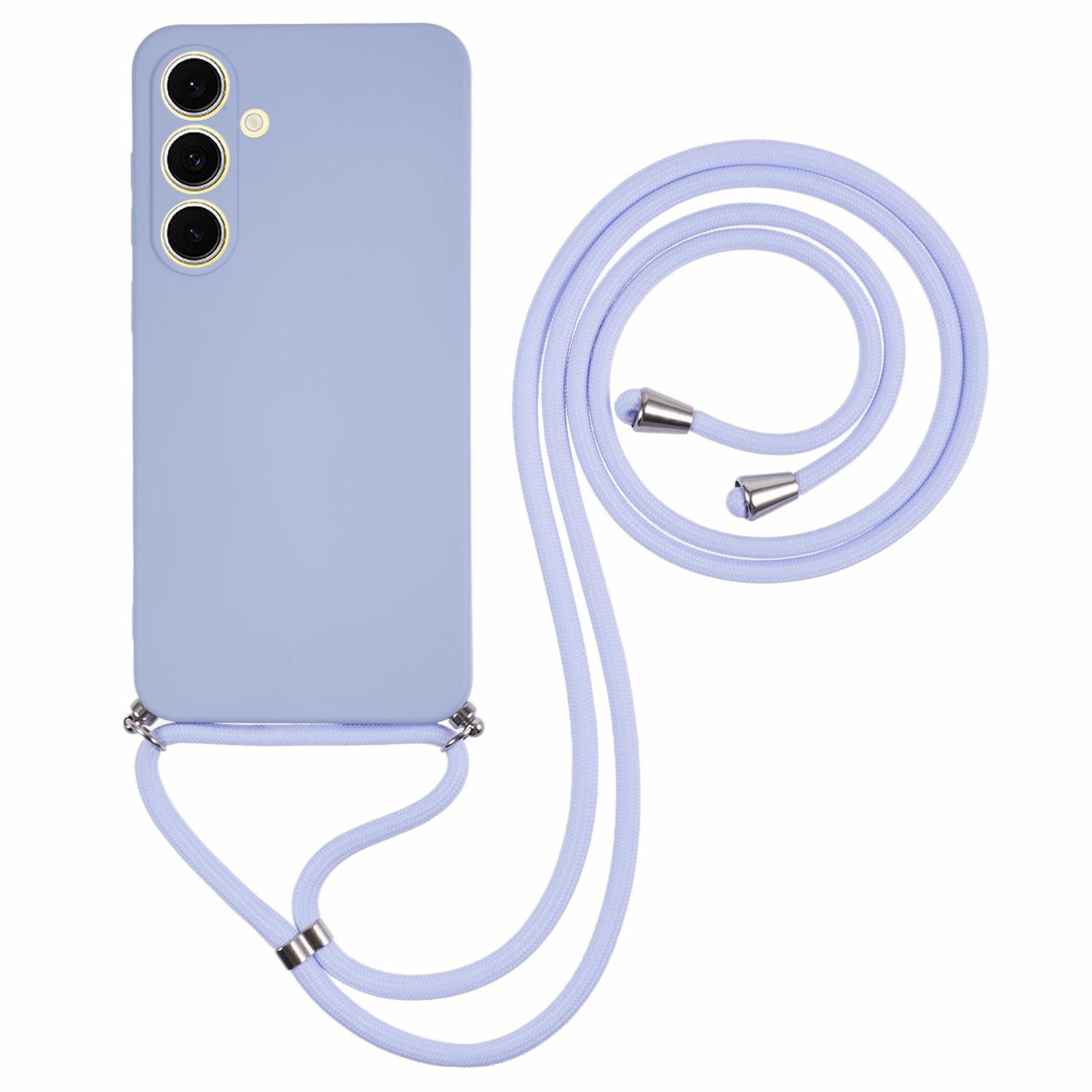 For Samsung Galaxy S25+ Crossbody Case Flexible TPU Fiber Lining Anti-Shock Phone Cover Light Purple
For Samsung Galaxy S25+ Crossbody Case Flexible TPU Fiber Lining Anti-Shock Phone Cover Light Purple