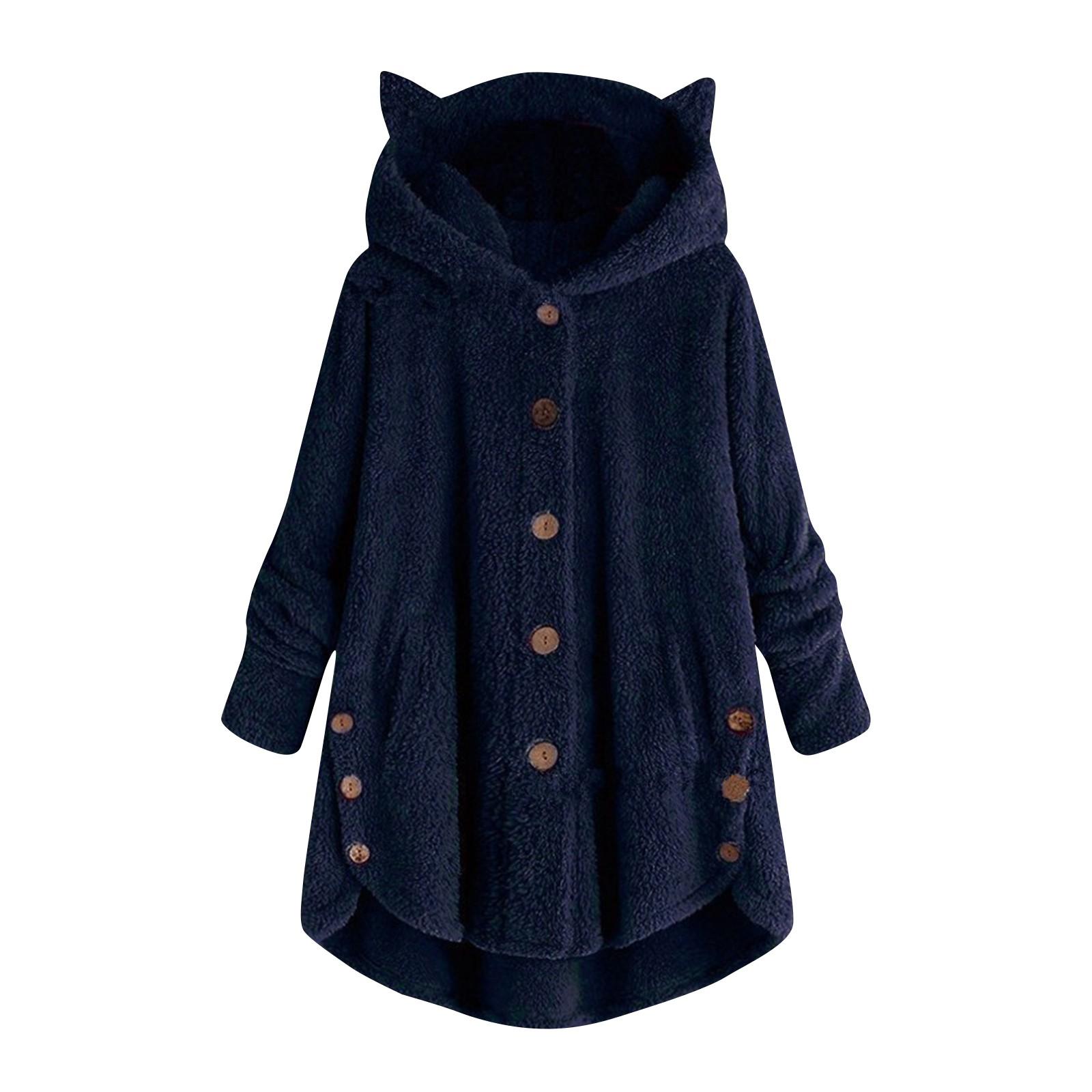 Женская зимняя куртка из двухстороннего флиса, плюшевая, повседневная, свободная, с капюшоном, на пуговицах, свитер XXXL тёмно-синий
Женская зимняя куртка из двухстороннего флиса, плюшевая, повседневная, свободная, с капюшоном, на пуговицах, свитер XXXL тёмно-синий