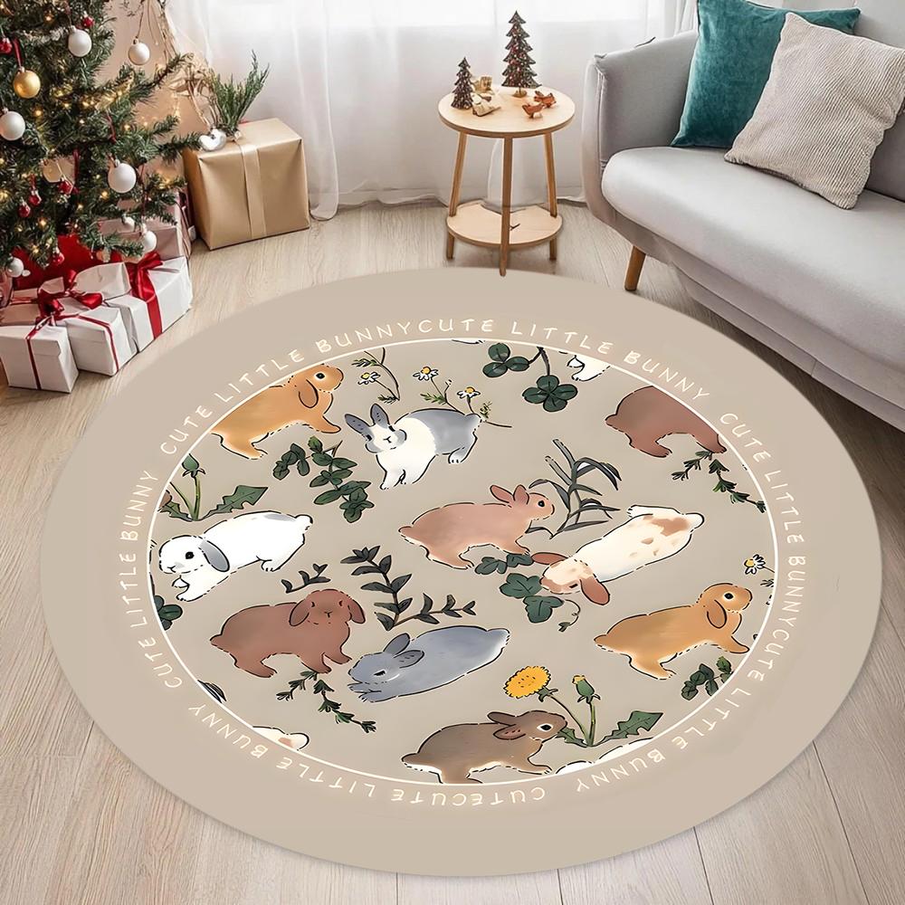 Cute Rabbit Round Carpet Ethnic Style Flowers Bunny Area Rug Soft Non-slip Animal Home Decor Floor Mat Holiday Living Room Decor 80cm
Cute Rabbit Round Carpet Ethnic Style Flowers Bunny Area Rug Soft Non-slip Animal Home Decor Floor Mat Holiday Living Room Decor 80cm