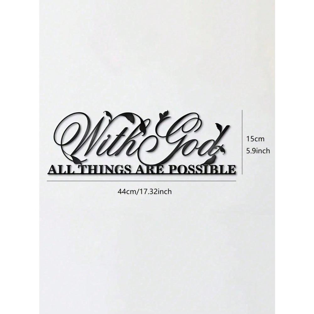 Metal Wall Art Bible Verse Sign With God All Things Are Possible Indoor Outdoor Faith Decor чорний
Metal Wall Art Bible Verse Sign With God All Things Are Possible Indoor Outdoor Faith Decor чорний
