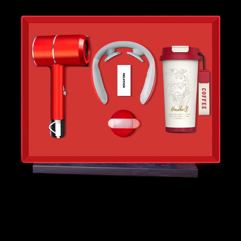 Business Gift Set with Massager, Hair Dryer & Coffee Cup
Business Gift Set with Massager, Hair Dryer & Coffee Cup