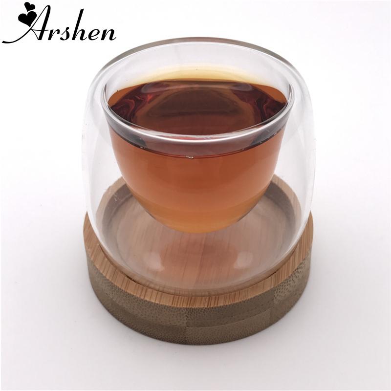 Arshen 1 Set 80ml Double Wall Insulated Cup with Bamboo Coasters Handmade Heat Resistant Tea Drink Healthy Coffee Cups Cup with Coasters
Arshen 1 Set 80ml Double Wall Insulated Cup with Bamboo Coasters Handmade Heat Resistant Tea Drink Healthy Coffee Cups Cup with Coasters
