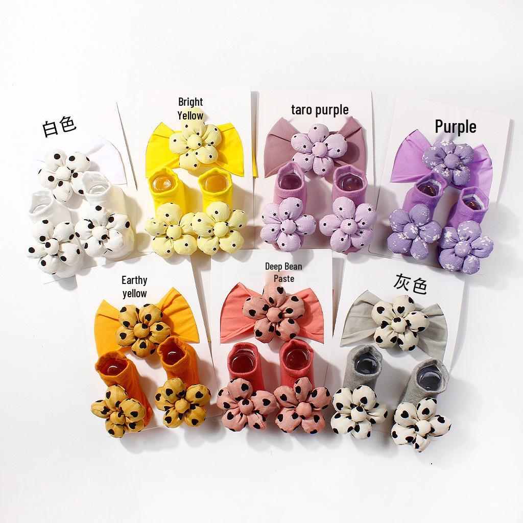 European & American Baby Hair Accessory Set: Polka Dot Flower Breathable Headband & Forehead Protector
European & American Baby Hair Accessory Set: Polka Dot Flower Breathable Headband & Forehead Protector