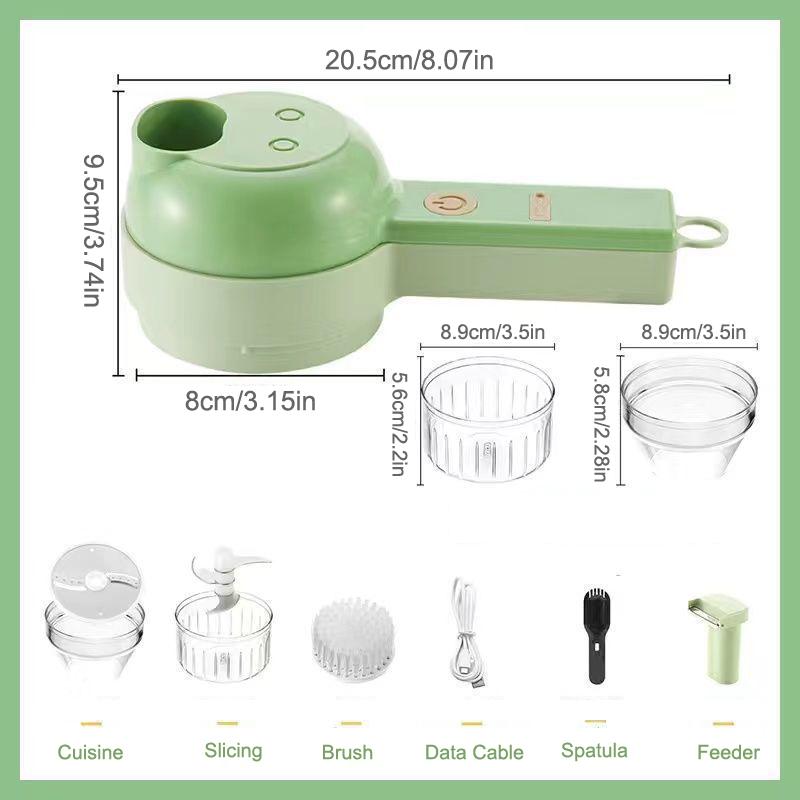 Электрический кухонный комбайн 5 в 1, овощерезка, чеснокодавилка, беспроводная измельчительница, ручной блендер, автоматическая слайсер, кухонный аксессуар зелёный
Электрический кухонный комбайн 5 в 1, овощерезка, чеснокодавилка, беспроводная измельчительница, ручной блендер, автоматическая слайсер, кухонный аксессуар зелёный