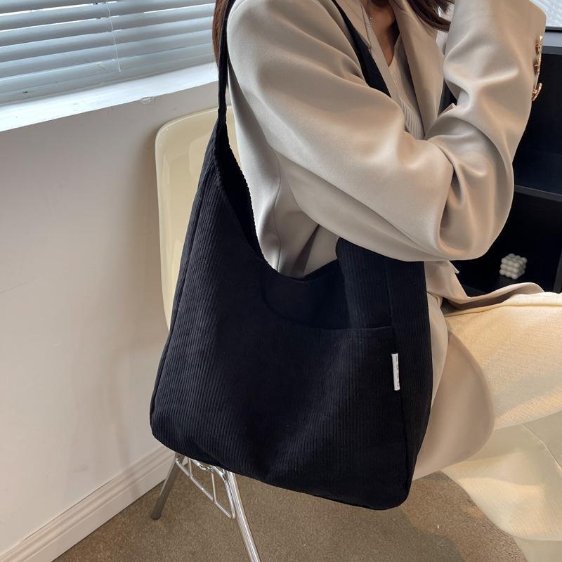 Canvas Shoulder Women s Tote Bag Corduroy Simple Casual Large Capacity Designer Handbags for Women Travel Solid Shopper Bag чорний
Canvas Shoulder Women s Tote Bag Corduroy Simple Casual Large Capacity Designer Handbags for Women Travel Solid Shopper Bag чорний