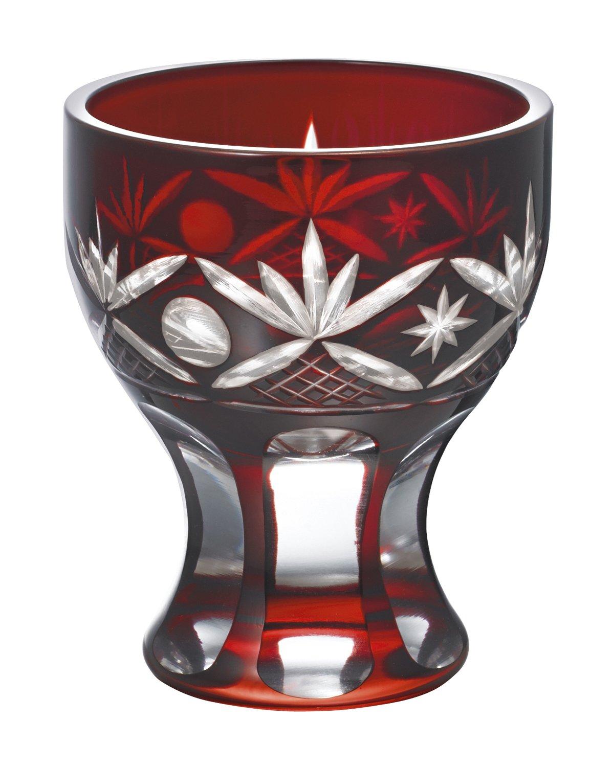 Cut glass sake cup with stand box 41H334 (presentation included), red,
Cut glass sake cup with stand box 41H334 (presentation included), red,