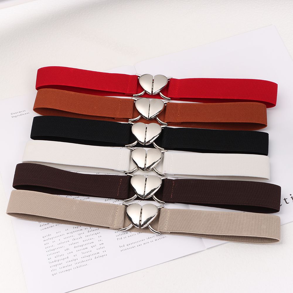 Exquisite Stretch Love Heart Buckle Waist Belts Decorative Waistband Elastic Belts Waist Strap кавовий
Exquisite Stretch Love Heart Buckle Waist Belts Decorative Waistband Elastic Belts Waist Strap кавовий