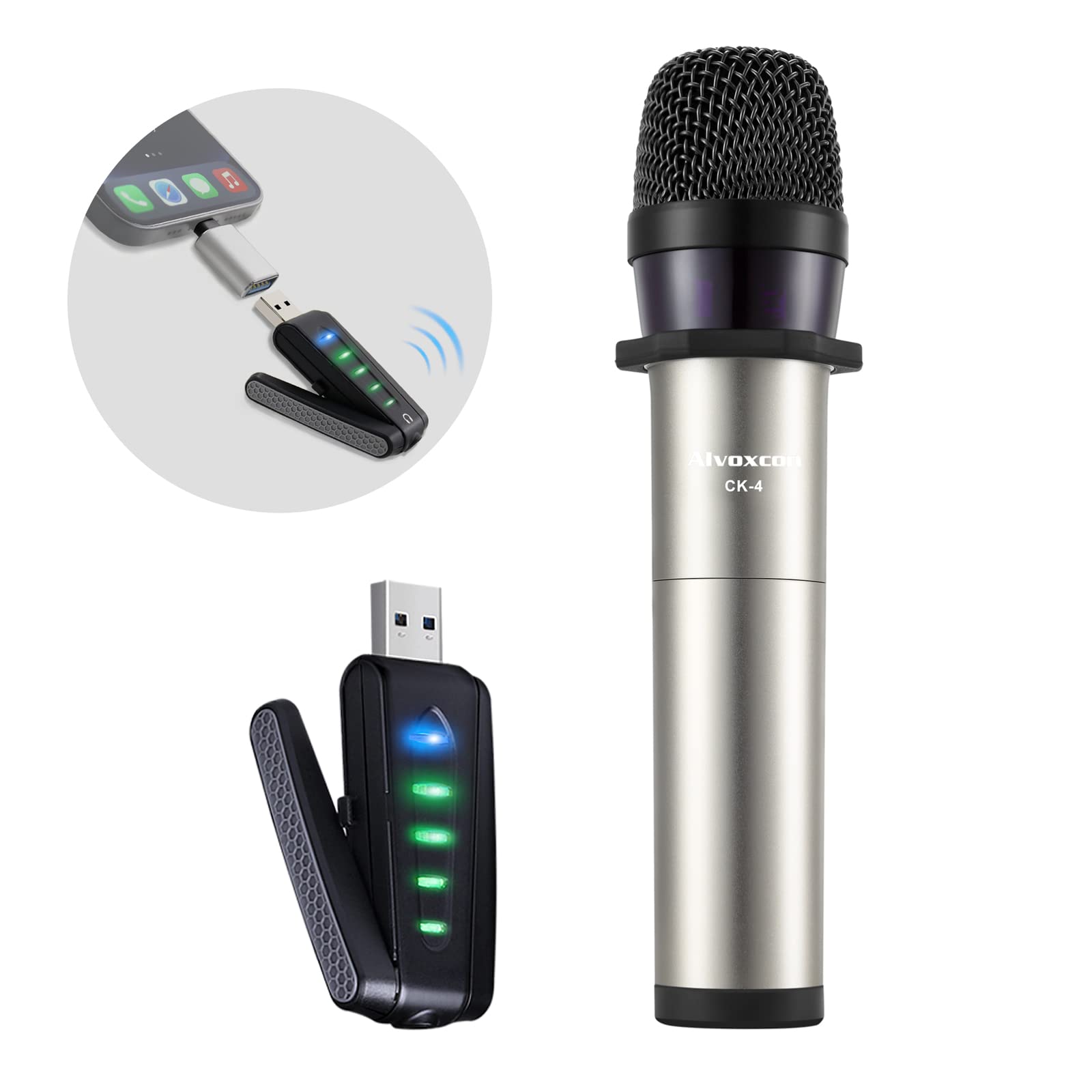 ALVOXCON UM410Pro Wireless USB Handheld UHF Condenser Compatible with Sound Monitoring Japanese Instruction Manual Microphone, Microphone, Compact, чорний
ALVOXCON UM410Pro Wireless USB Handheld UHF Condenser Compatible with Sound Monitoring Japanese Instruction Manual Microphone, Microphone, Compact, чорний