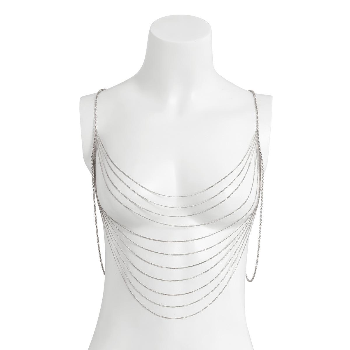 European and American jewelry, simple and fashionable multi-layer fringed temperament body chain, exaggerated design snake bone chain clothing
European and American jewelry, simple and fashionable multi-layer fringed temperament body chain, exaggerated design snake bone chain clothing