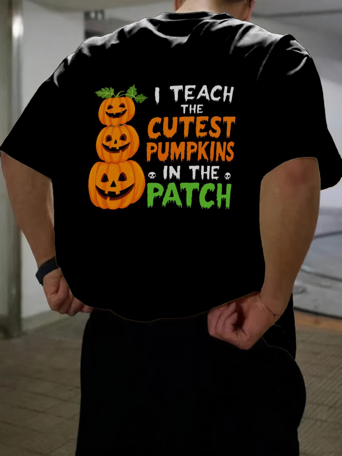 Fashionable Mens Tshirt in White I Teach The Cutest Pumpkin with Patch Print Pattern Cotton High Quality 4XL
Fashionable Mens Tshirt in White I Teach The Cutest Pumpkin with Patch Print Pattern Cotton High Quality 4XL