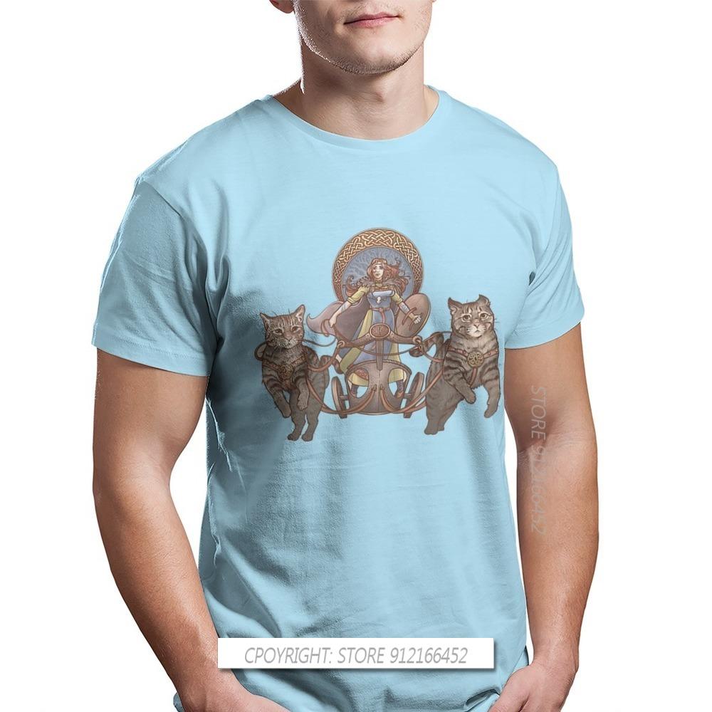 Freya Driving Her Cat Chariot Print 100% Cotton Ofertas T Shirts Norse Mythology Freyja Freyr Cool Yggdrasil Men Harajuku Tops 4XL
Freya Driving Her Cat Chariot Print 100% Cotton Ofertas T Shirts Norse Mythology Freyja Freyr Cool Yggdrasil Men Harajuku Tops 4XL