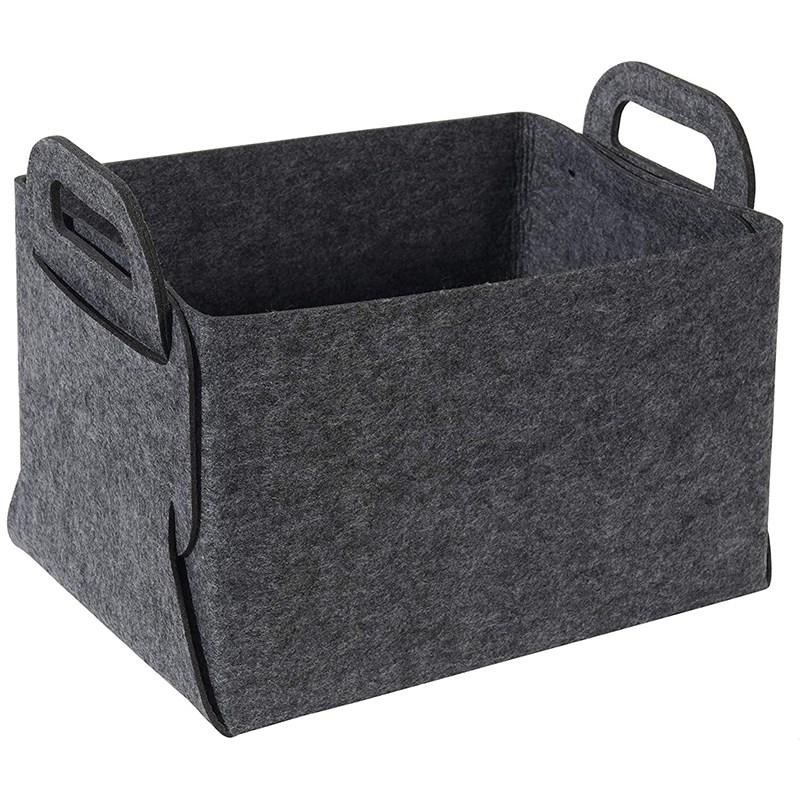 Felt Storage Box Foldable Toy Organizer Basket with Handles Collapsible Fabric Storage Cubes Dark Grey/Size: L
Felt Storage Box Foldable Toy Organizer Basket with Handles Collapsible Fabric Storage Cubes Dark Grey/Size: L