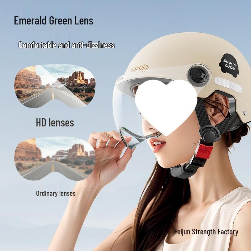 Men s & Women s Summer Sun Protection Half-Helmet for Electric Scooters - New 3C Standard Motorcycle Helmet Apricot with Short Tea Visor
Men s & Women s Summer Sun Protection Half-Helmet for Electric Scooters - New 3C Standard Motorcycle Helmet Apricot with Short Tea Visor