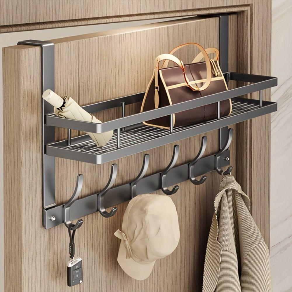 Multifunctional Over-the-Door Storage Rack Easy Installation Clothes Hanging Rack Metal Hooks Door
Multifunctional Over-the-Door Storage Rack Easy Installation Clothes Hanging Rack Metal Hooks Door