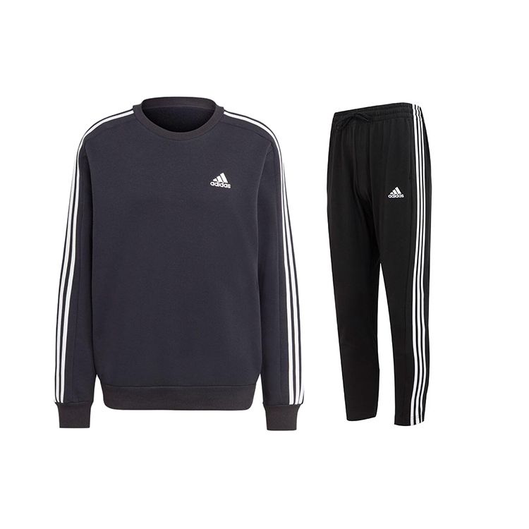 Adidas Crew Neck Long Sleeve Top Straight Leg Striped Pants Casual Sports Suit Men suit Black IB4027+IC0044 M
Adidas Crew Neck Long Sleeve Top Straight Leg Striped Pants Casual Sports Suit Men suit Black IB4027+IC0044 M