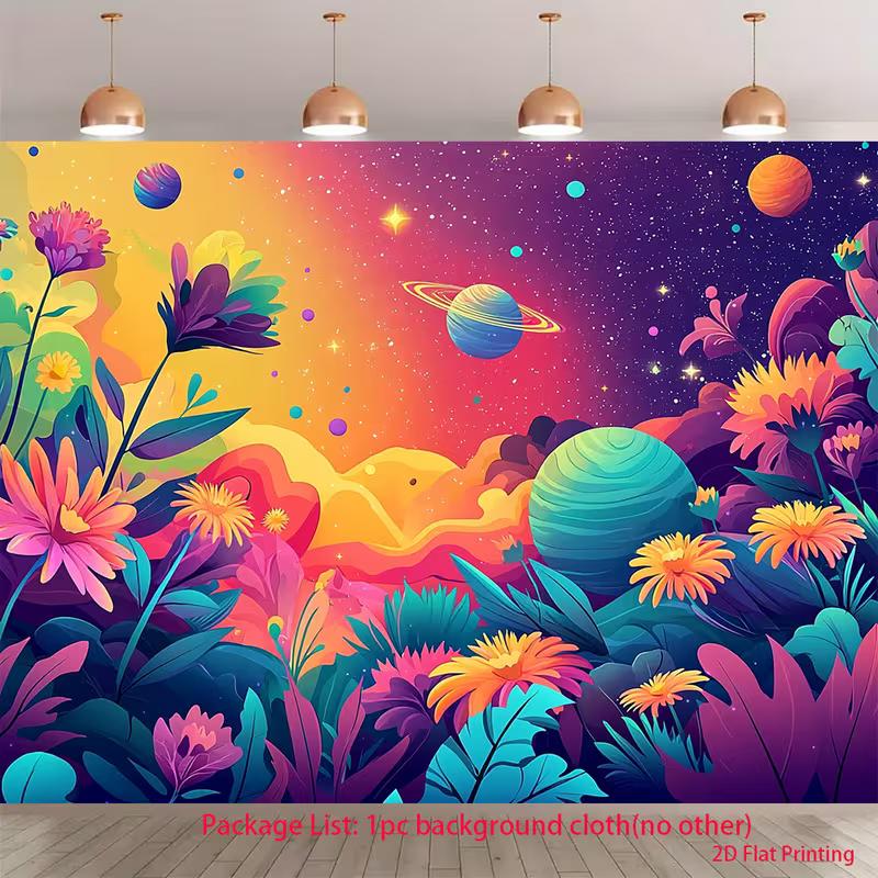 2D Psychedelic Space Backdrop Floral Galaxy with Saturn Party Photo Background 47.2x31.5inch/120*80cm
2D Psychedelic Space Backdrop Floral Galaxy with Saturn Party Photo Background 47.2x31.5inch/120*80cm
