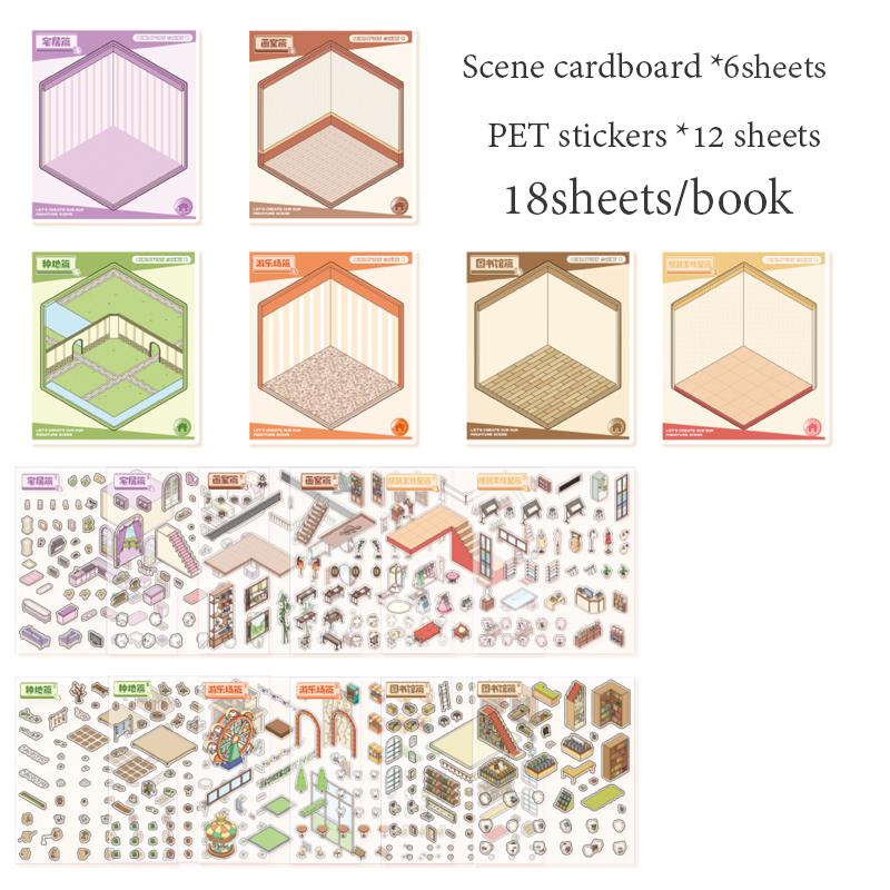 Mr Paper,Cute Framing joy PET miniature landscap stickerbook Home DIY Cartoon 3D kawaii craft Handbook scrapbook Decoration Gift
Mr Paper,Cute Framing joy PET miniature landscap stickerbook Home DIY Cartoon 3D kawaii craft Handbook scrapbook Decoration Gift