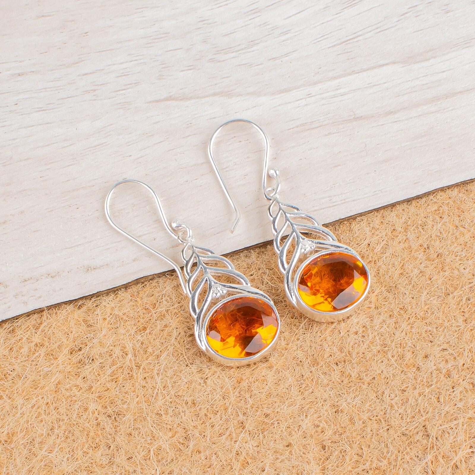 Citrine Gemstone 925 Sterling Silver Jewelry Handmade Drop/Dangle Earrings 1.64 CE-1-1
Citrine Gemstone 925 Sterling Silver Jewelry Handmade Drop/Dangle Earrings 1.64 CE-1-1