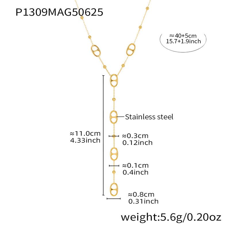 Premium Stainless Steel Long Necklace Trendy Pig Nose Style Y Shape Drop Pendant Waterproof Necklace for Women Girls Jewelry золотой
Premium Stainless Steel Long Necklace Trendy Pig Nose Style Y Shape Drop Pendant Waterproof Necklace for Women Girls Jewelry золотой