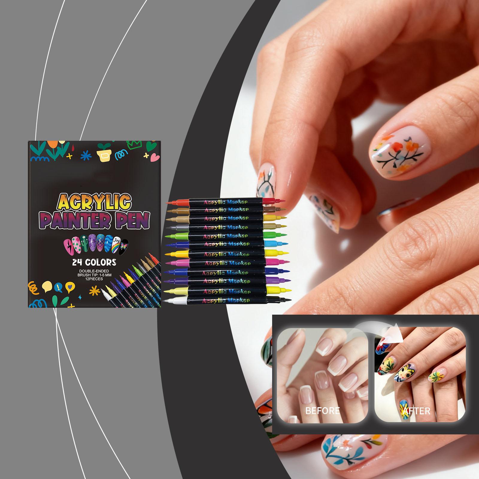 DIY Creative Hand,painted Multi,color Nail Pen Set, Easy To Handle, Bright And Colorful Nail Tools,30ML One Size чорний
DIY Creative Hand,painted Multi,color Nail Pen Set, Easy To Handle, Bright And Colorful Nail Tools,30ML One Size чорний