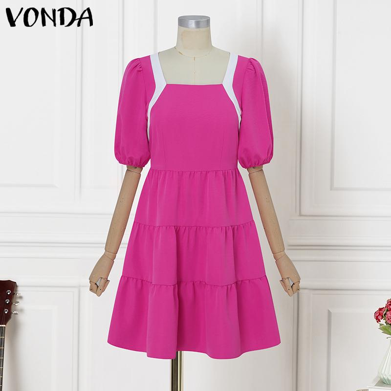 VONDA Летнее женское повседневное плиссированное платье с рукавами-фонариками и бантом сзади XL темно-розовый
VONDA Летнее женское повседневное плиссированное платье с рукавами-фонариками и бантом сзади XL темно-розовый