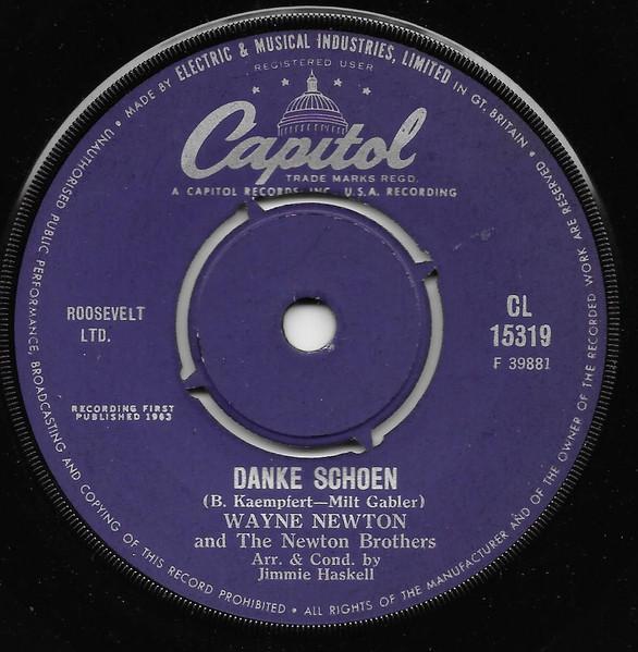 7inch Record WAYNE NEWTON & THE NEWTON BROTHERS - Danke Schoen CL15319 Capitol Records 1963 UK Pop Used
7inch Record WAYNE NEWTON & THE NEWTON BROTHERS - Danke Schoen CL15319 Capitol Records 1963 UK Pop Used