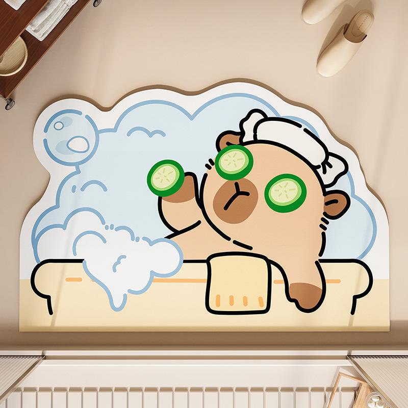 Cartoon dog bathroom floor mat toilet toilet door mat absorbent foot pad door non-slip quick-drying thickened foot pad 40X60cm 15.7X23.6in
Cartoon dog bathroom floor mat toilet toilet door mat absorbent foot pad door non-slip quick-drying thickened foot pad 40X60cm 15.7X23.6in