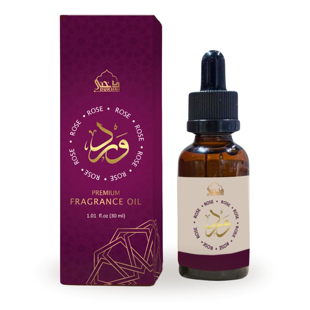 Dukhni Rose Fragrance Oil | 30ml Floral Diffuser Oil for Diffuser & Humidifier | Relaxing Rose Essential Oil for Home Aromatherapy & Room Fr
Dukhni Rose Fragrance Oil | 30ml Floral Diffuser Oil for Diffuser & Humidifier | Relaxing Rose Essential Oil for Home Aromatherapy & Room Fr