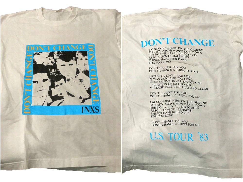 VINTAGE 80’S INXS DON’T CHANGE 1983 US TOUR New T-SHIRT ROCK SIZE S-5XL RARE 3XL
VINTAGE 80’S INXS DON’T CHANGE 1983 US TOUR New T-SHIRT ROCK SIZE S-5XL RARE 3XL