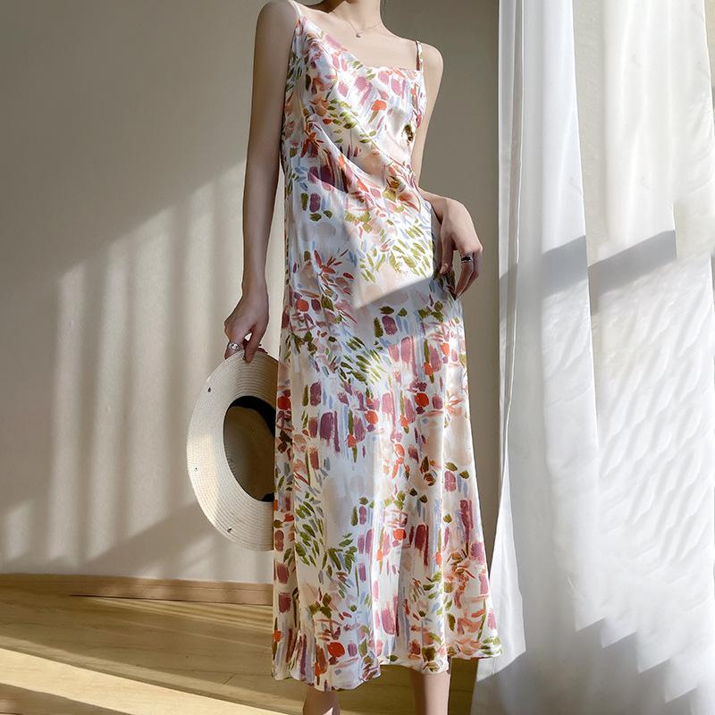 High-end Satin Suspender Dress with Suit Inner Layer Bottom Skirt Seaside Vacation Floral Long Skirt XXL
High-end Satin Suspender Dress with Suit Inner Layer Bottom Skirt Seaside Vacation Floral Long Skirt XXL