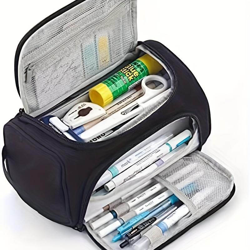 1 шт. Холщовый пенал большой вместимости с несколькими отделениями и сетчатым карманом - Прочный и дорожный органайзер для студентов, художников, канцелярских товаров чёрный
1 шт. Холщовый пенал большой вместимости с несколькими отделениями и сетчатым карманом - Прочный и дорожный органайзер для студентов, художников, канцелярских товаров чёрный