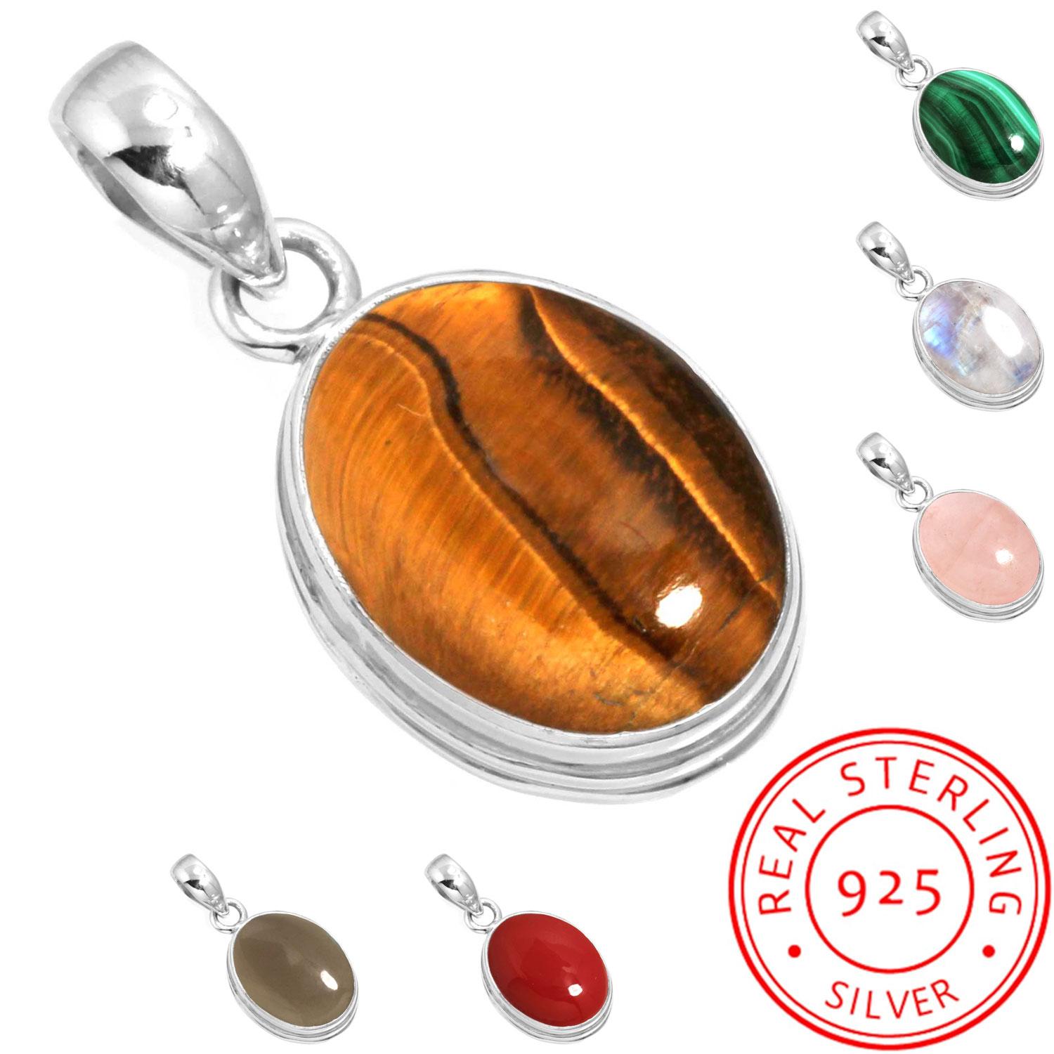 925 Sterling Silver Pendant Women Gemstone Handmade Jewelry Christmas Gift Malachite Moonstone Rose Quartz Red Stone Smoky Topaz Tiger Eye Costume тигрове око кольору
925 Sterling Silver Pendant Women Gemstone Handmade Jewelry Christmas Gift Malachite Moonstone Rose Quartz Red Stone Smoky Topaz Tiger Eye Costume тигрове око кольору