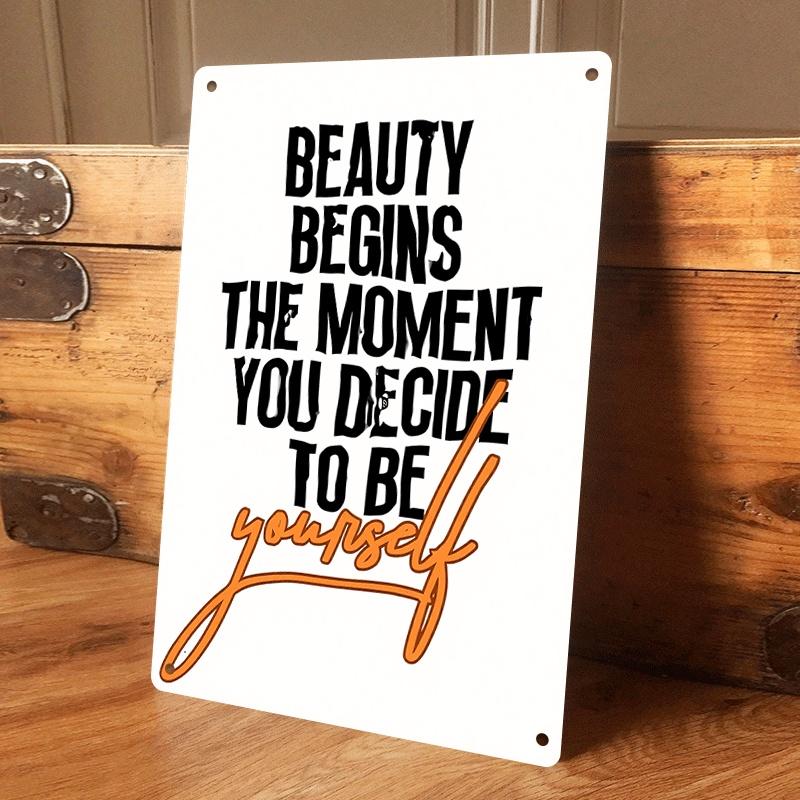 1 Inspirational quote metal wall decoration: Beauty begins the moment you decide to be yourself. Rustic style home décor, suitab (as the picture,20x30cm)
1 Inspirational quote metal wall decoration: Beauty begins the moment you decide to be yourself. Rustic style home décor, suitab (as the picture,20x30cm)